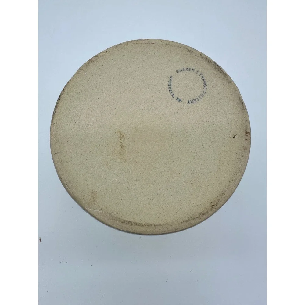 Marshall Pottery Crock Shaker & Thangs Stoneware Kitchen‎ Decor Beige 6.5 in
